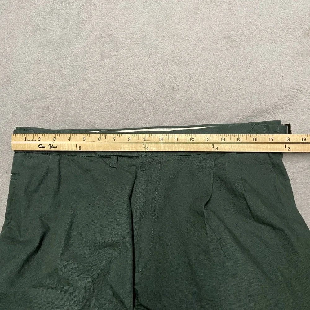 Banana Republic BR Athletics Pleated Pants Men 34‎ Green Side Cinch Trouser
